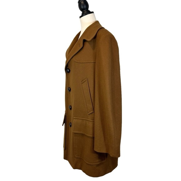 Pendleton Camel Brown Wool Trench Coat Short Length Size M NO TAG Coats32 - Picture 3 of 14